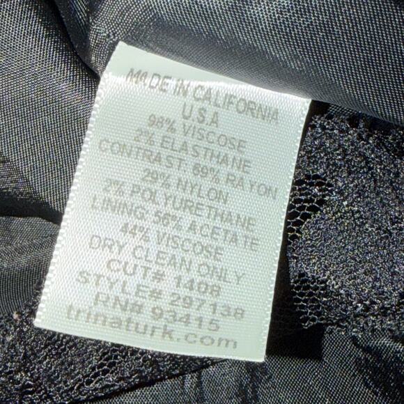 Trina Turk Abstract Print Belted Sheath Dress Size 2 Brown Tan Black Cap Sleeve - Picture 6 of 8